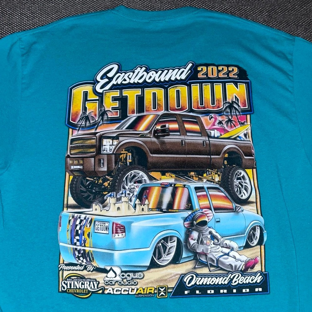 Eastbound Getdown 2022 Truck & Car Show T Shirt Size Large